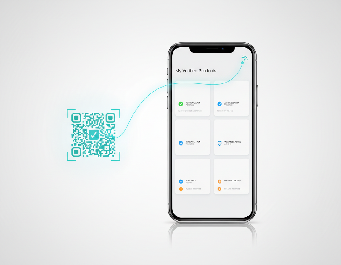 Mobile app showing product ownership history